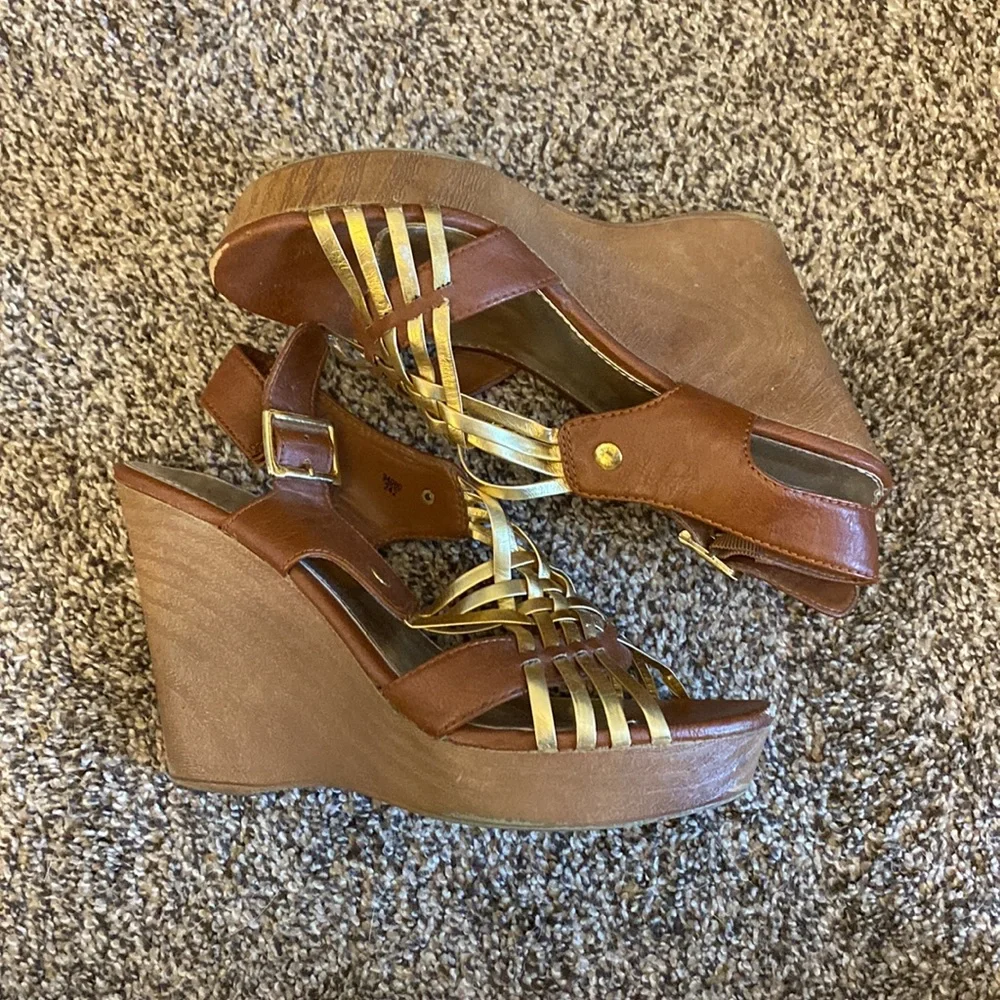 Wedge Strappy Heels